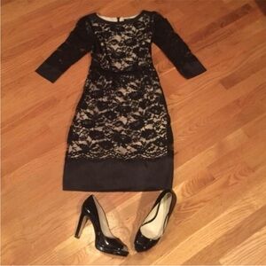 Tahari black cocktail dress